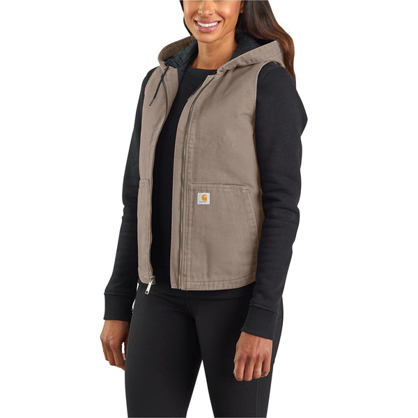 Carhartt-Women's Washed Duck Insulated Hooded Vest – Getz's Inc.