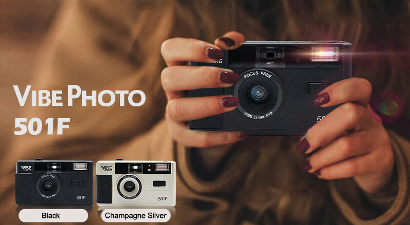 シンプル操作で簡単に撮れる、軽くてかわいいフィルムカメラ「VIBE