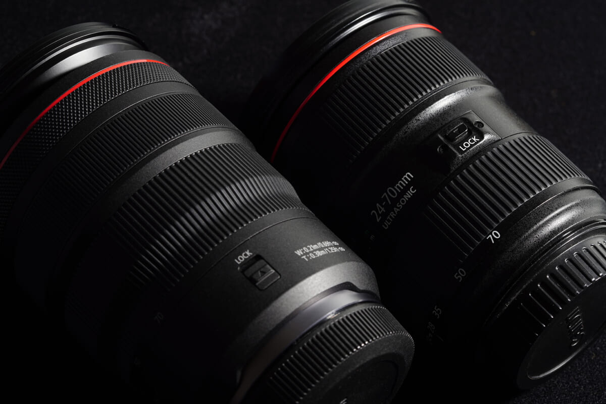 キヤノン大三元レンズ「24-70mm F2.8」のミラーレス用と一眼レフ用を