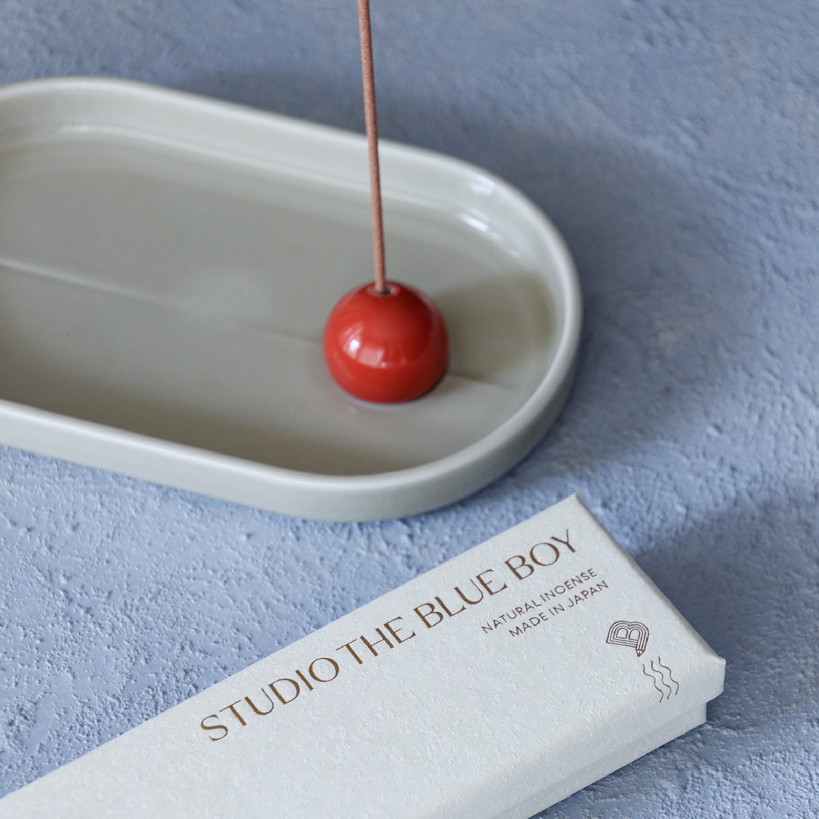 Incense Holder Bleached Sand × Salamander Orange – GENERAL