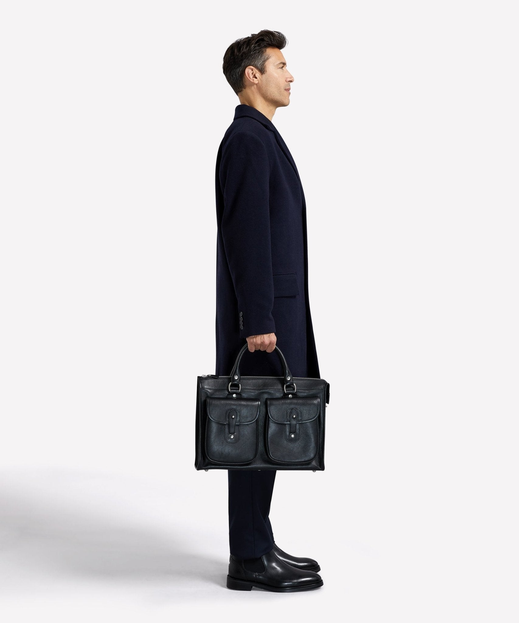 Examiner No. 5 | Vintage Black Leather Briefcase | Iconic Ghurka Style