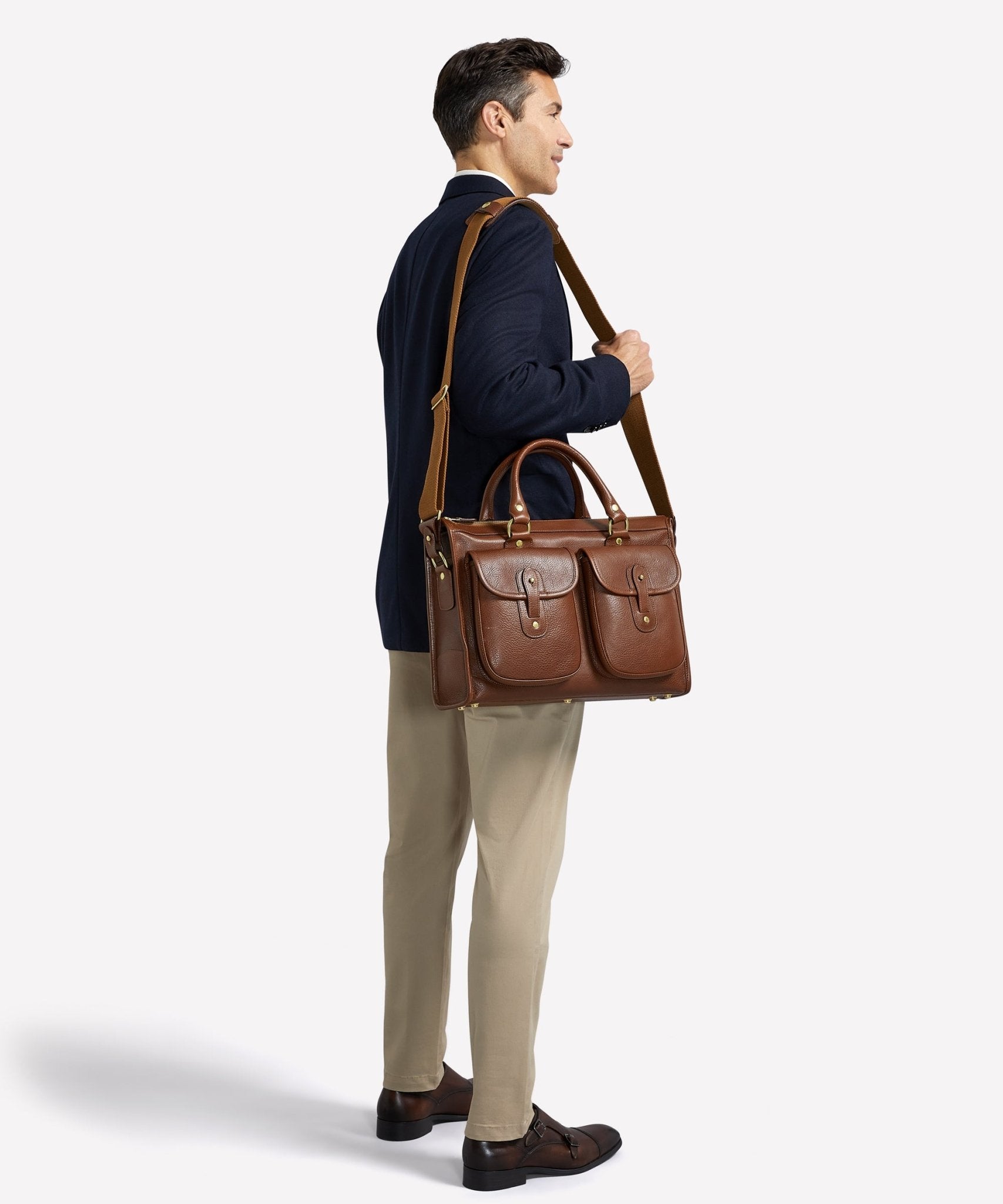 Examiner No. 5 | Vintage Chestnut Leather Briefcase | Iconic