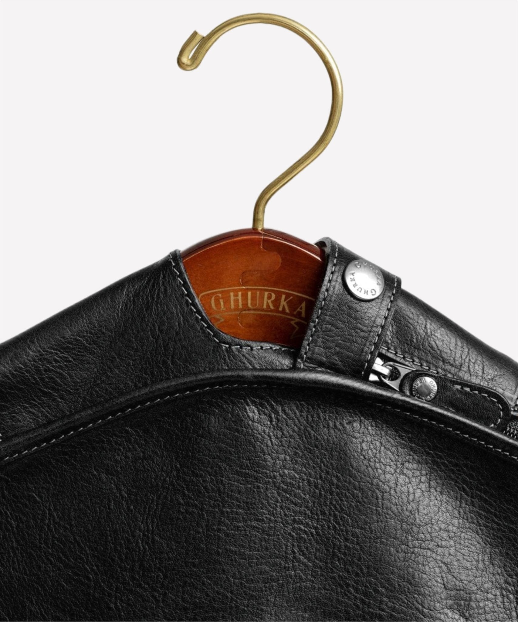 Packet No. 83 | Vintage Black Leather Garment Bag | Ghurka
