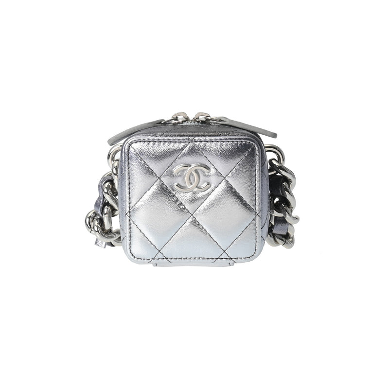 シャネルキューブ チェーンショルダー 42976 シルバー レディース