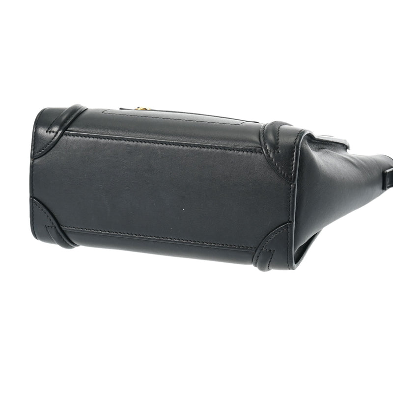 セリーヌラゲージ ナノ ブラック ゴールド金具 レディース レザー