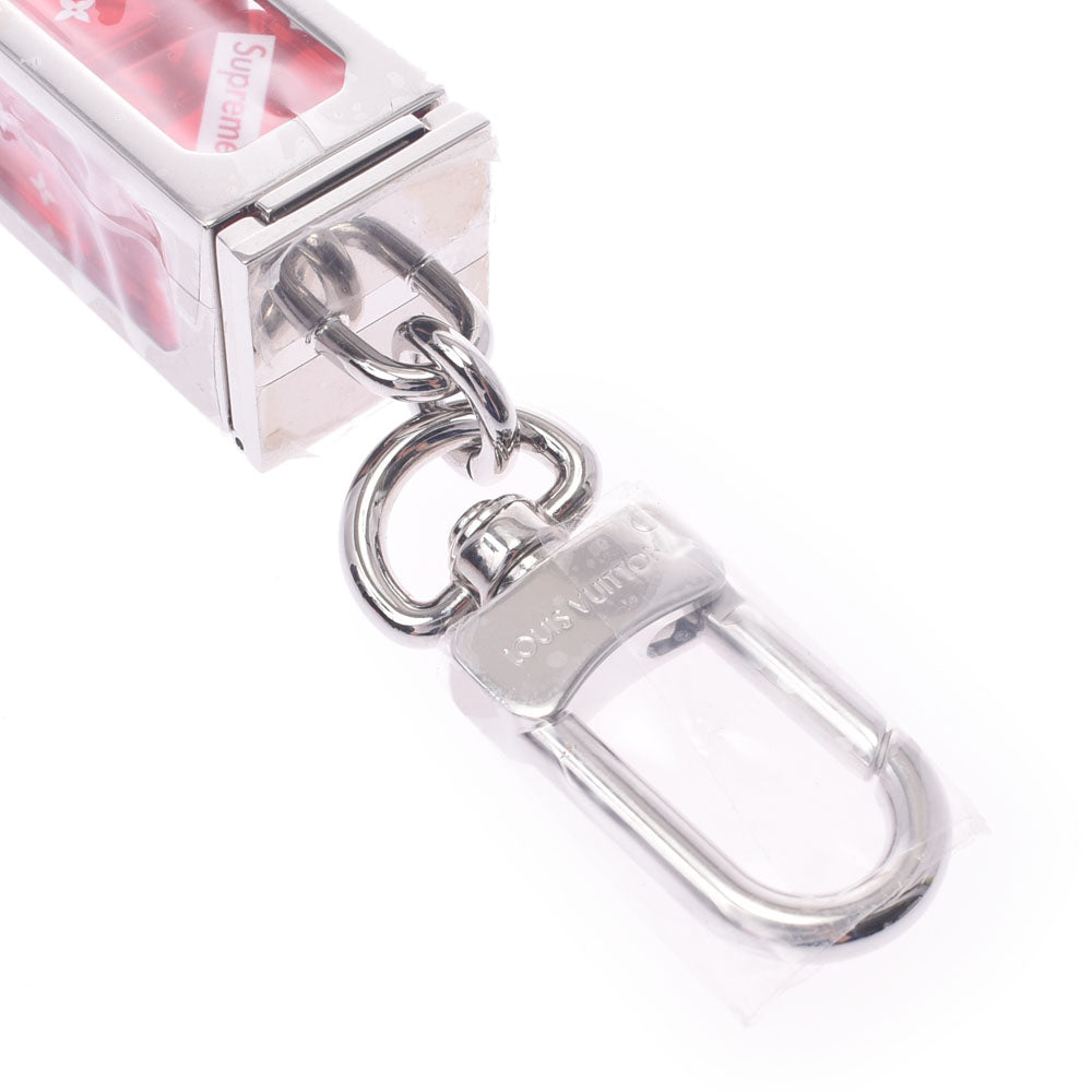 ルイヴィトンダイスキーチェーン サイコロ Supremeコラボ 14145 赤/白