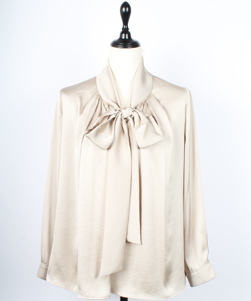 ヴィンテージサテンマルチウェイボウタイブラウス - 12Twelve Agenda