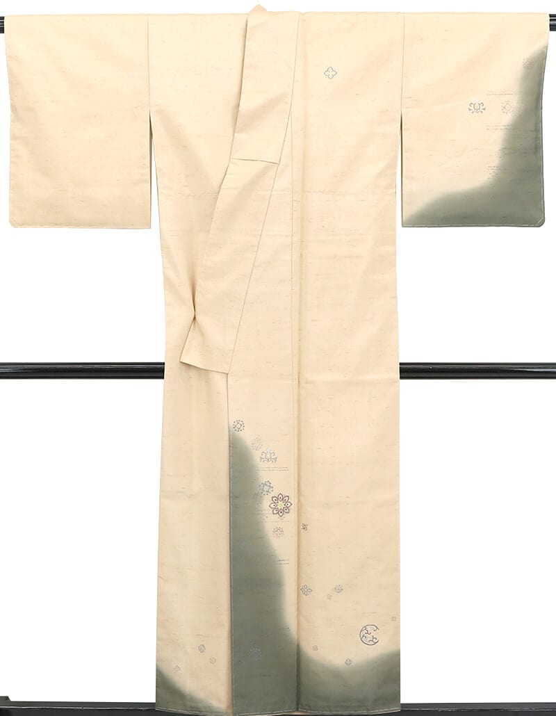 中古】 忠右衛門 牛首紬 訪問着 白山工房 市川純一郎 リサイクル