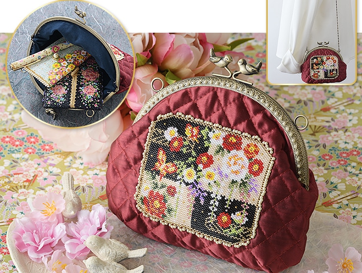 がま口ミニバッグ～胡蝶の夢～ 【ビーズマニア】 | アイテムで探す