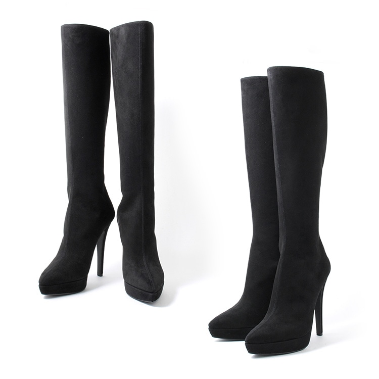 ブーツ コメックス ロングブーツ ハイヒール 13cm ポインテッドトゥ