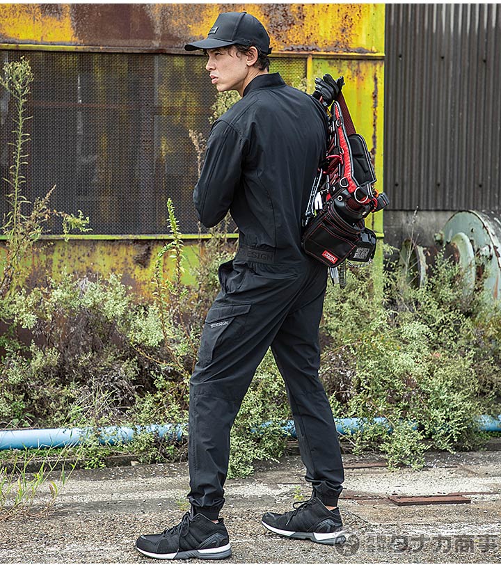 TS-デザイン 長袖つなぎ 薄手生地 オーバーオール 9110 TS 4D