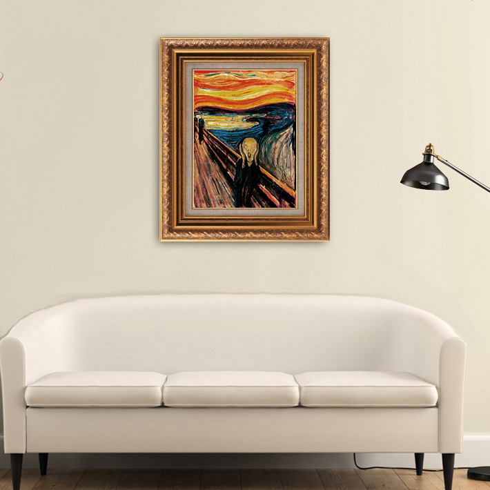 叫び 【6号】 エドヴァルド・ムンク 【 額縁が選べる 額入り 複製画