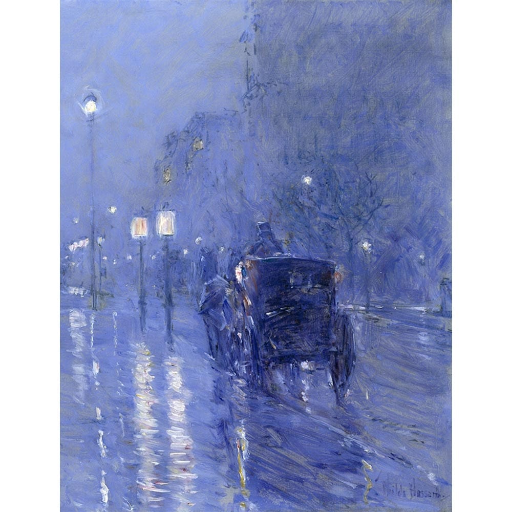 Rainy Midnight 【15号】 チャイルド・ハッサム 【 額縁が選べる 額