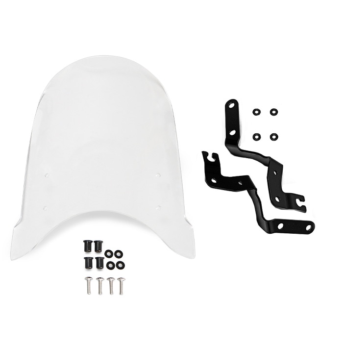 SR400 RH03J RH16J メーターバイザーロングセット(クリア)＋取り付け