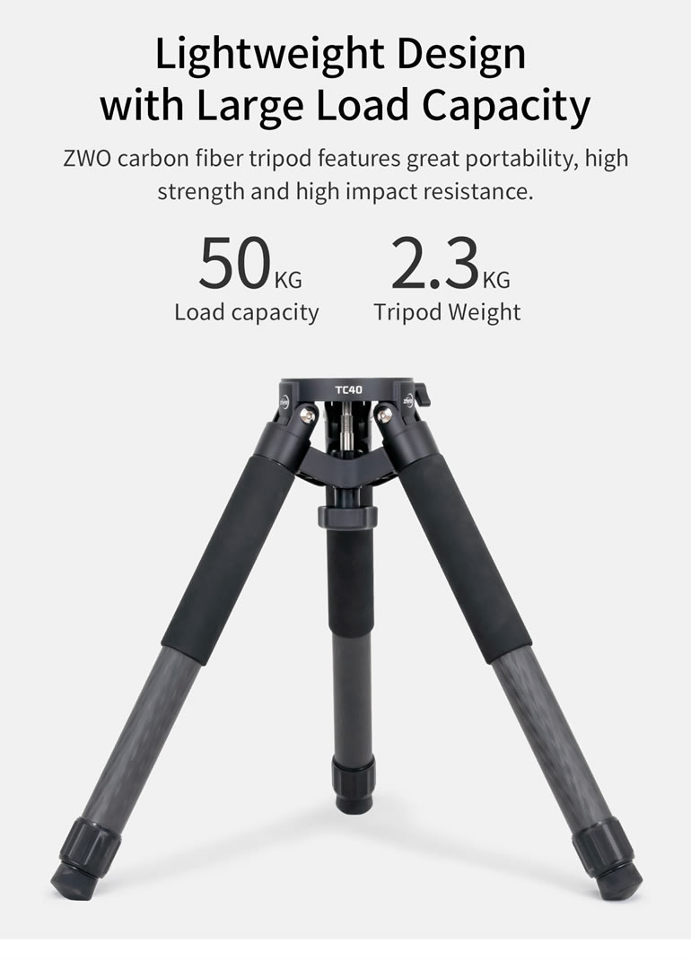 ZWO TC40カーボン三脚【即納】 ｜ 天体望遠鏡・双眼鏡等の光学機器専門