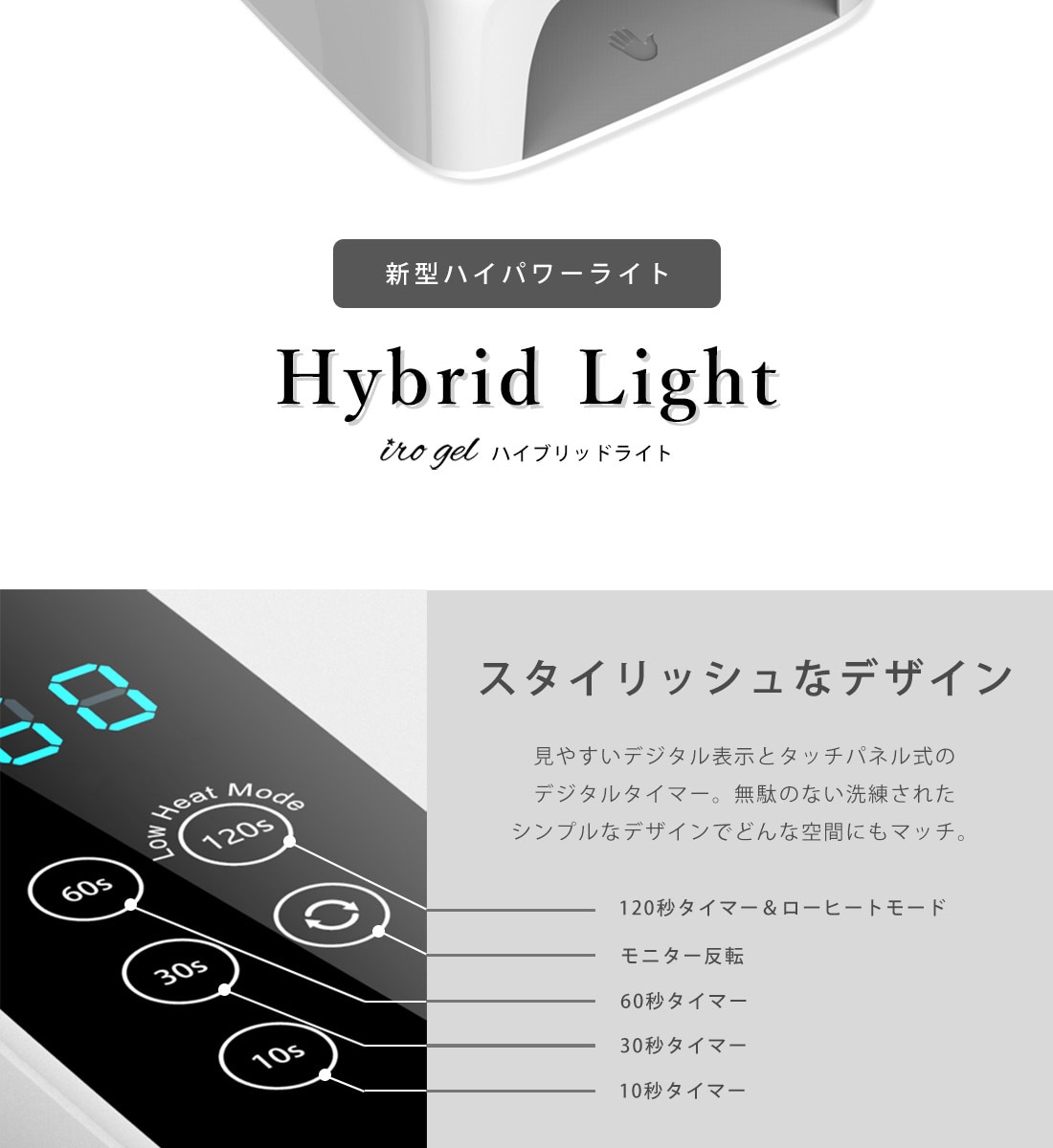 宅配便送料無料】UV/LED両対応 新型ハイパワーライト付き ジェルネイル