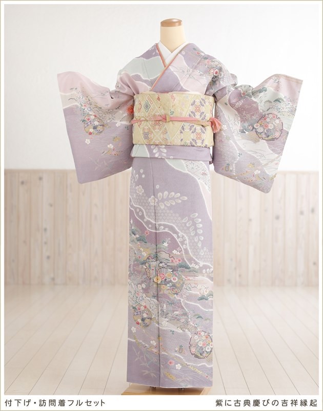 七五三 母親着物 レンタル 訪問着 正絹 小学校 卒業式 入学式 幼稚園