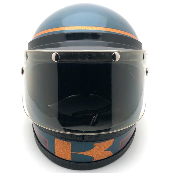 Dead Stock 新品 可変式純正シールド付 KAWASAKI NAVY METALLIC 59cm