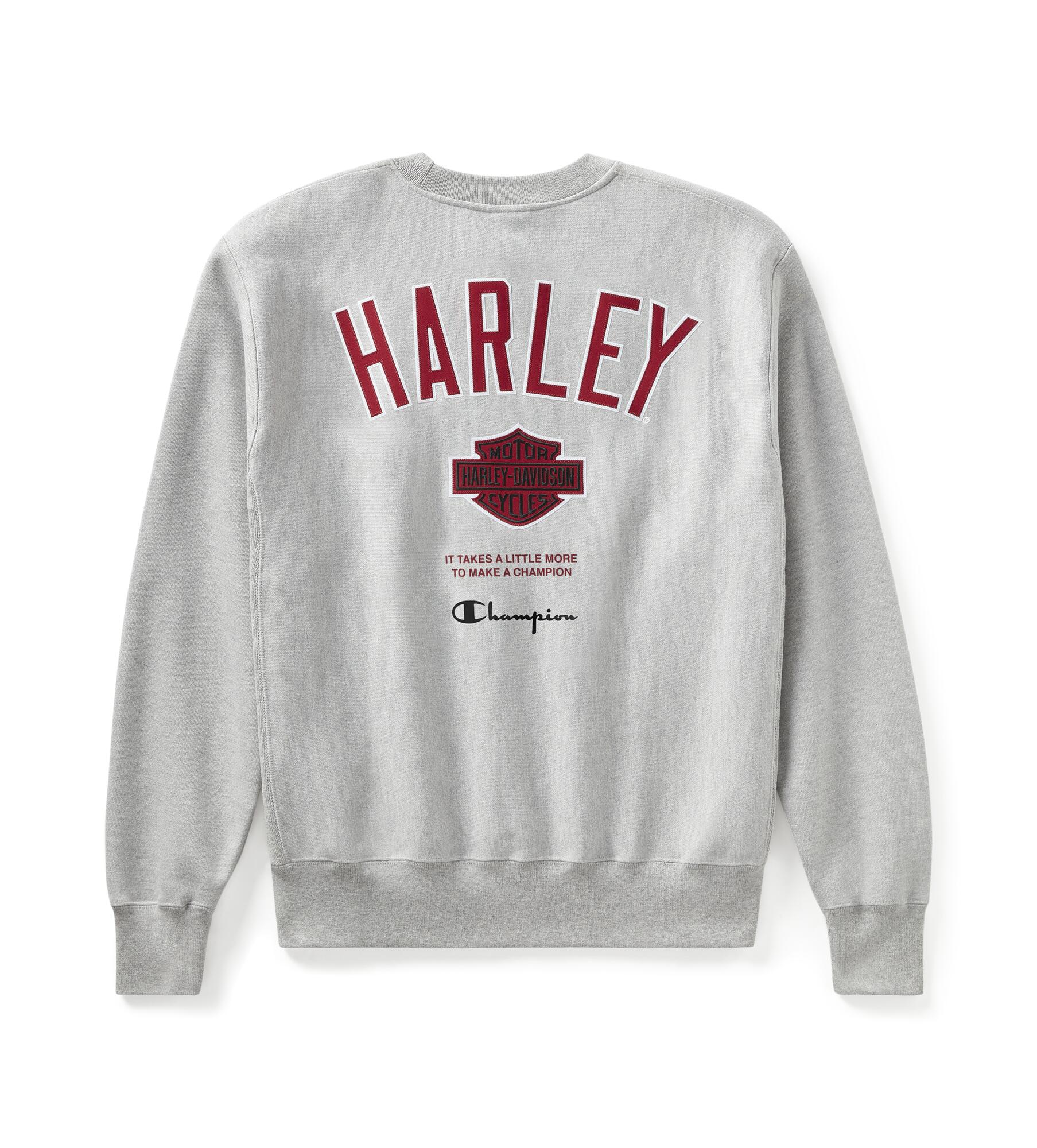 Champion x Harley-Davidson Fanatic Crew Neck Sweatshirt Grey