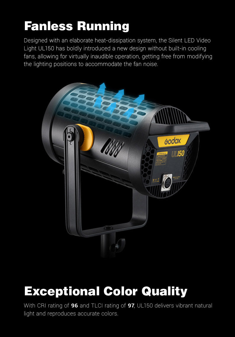 Godox UL150: Silent 150W LED Video Light for Professionals | MoLight