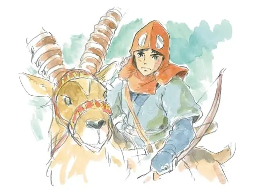 Ashitaka & Yakul - Greeting Card - Princess Mononoke (アシタカ