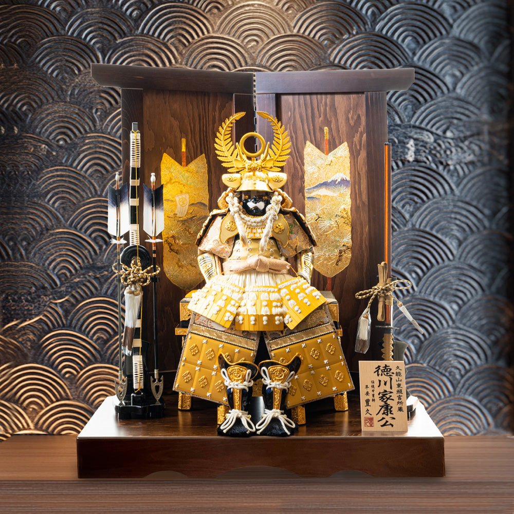 横幅85cm｜翠鳳作 10号鎧 ｜ 武将 徳川家康金｜気品ある5月人形