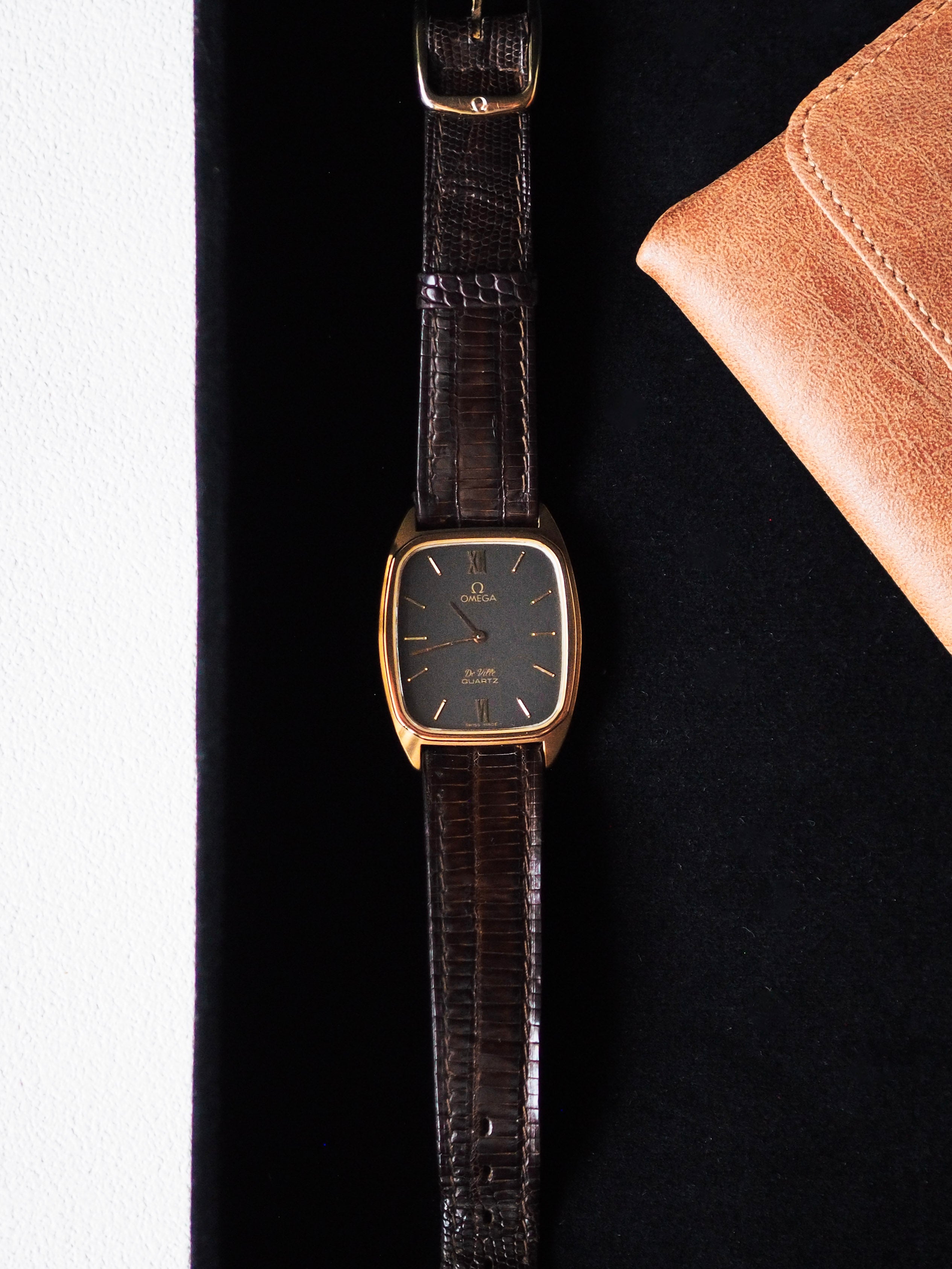 Omega De Ville Quartz 1365 Tank GP Dark Grey Dial