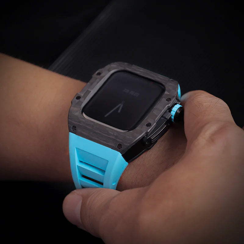 44/45MM Apple watch Carbon fiber & Black Titanium case