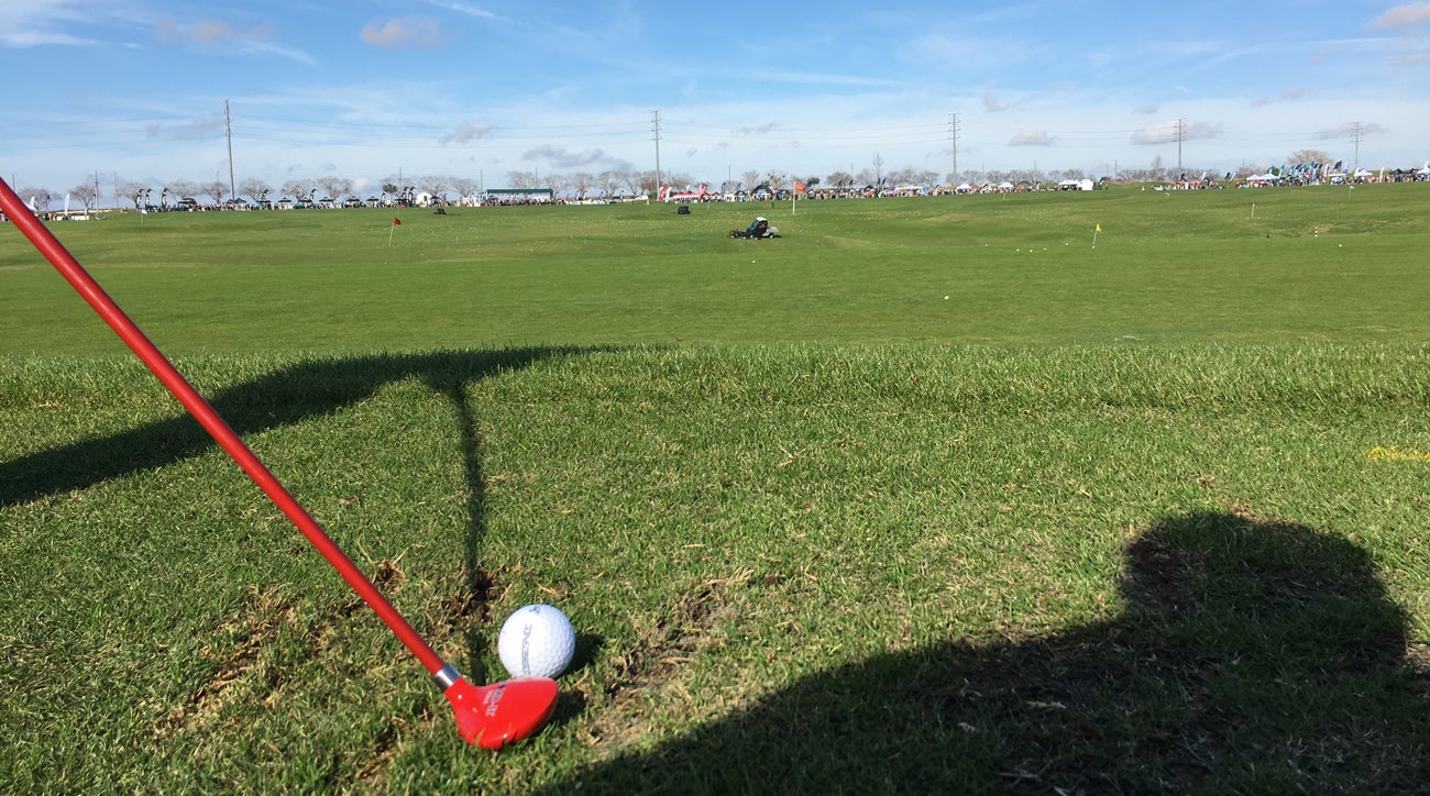 The Bomb-It Mini training aid shrinks the clubhead to focus on the