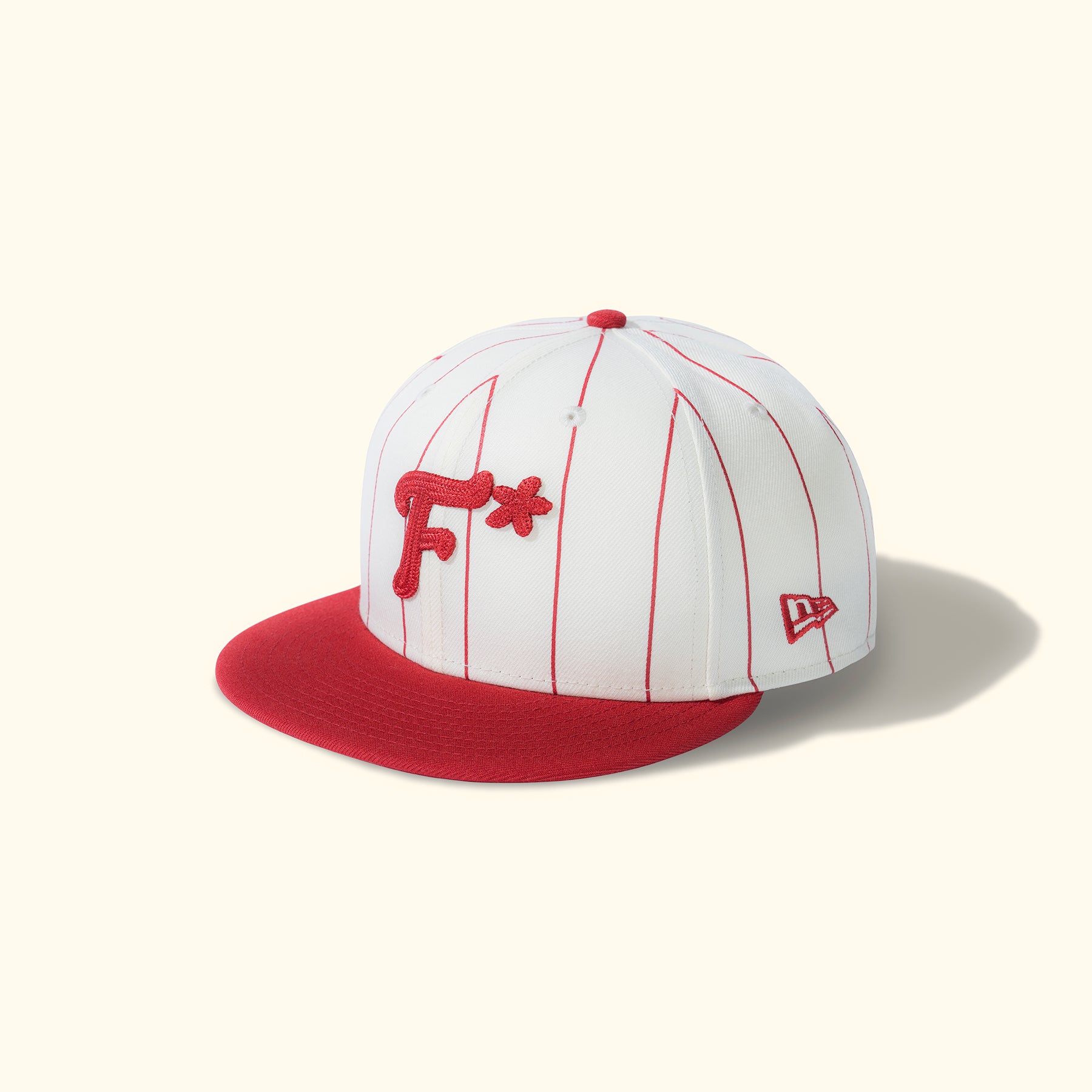 Striped F* Fitted Hat Red – GOLF le FLEUR*