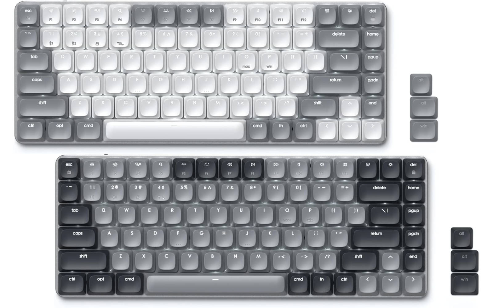 SatechiからMac/Windows両対応メカニカルキーボードが登場。バイカラー