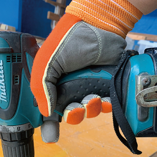 トンボレスキュー 耐切創手袋 アラミド繊維 手首ゴム オレンジ