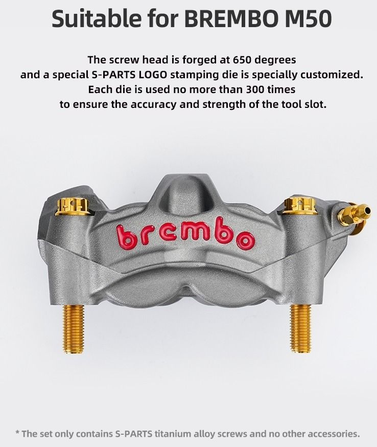 S-PARTS : Set di bulloni in titanio per pinze BREMBO M50 M50S