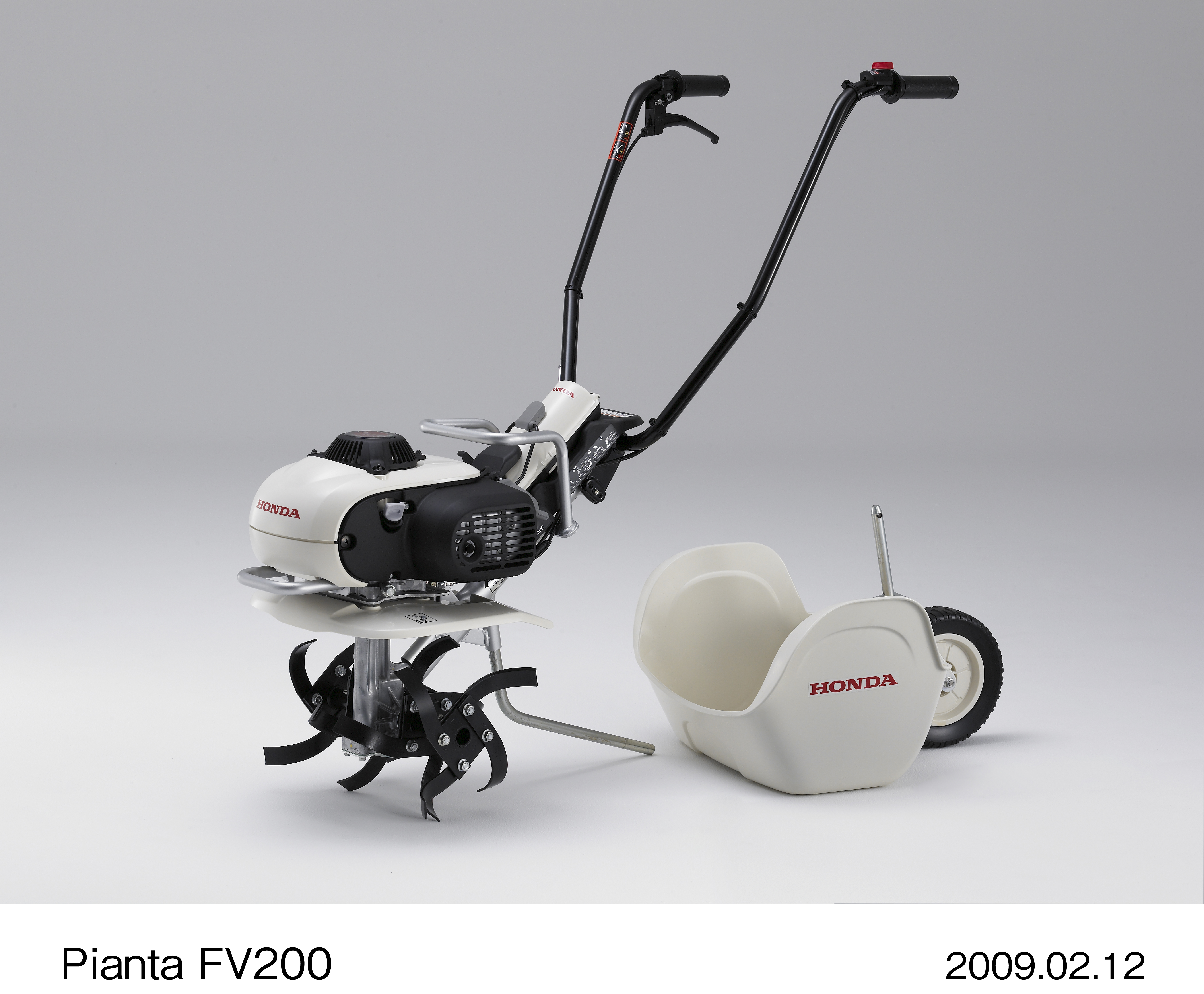 家庭用カセットガス燃料を使用するガスパワー耕うん機「ピアンタ FV200