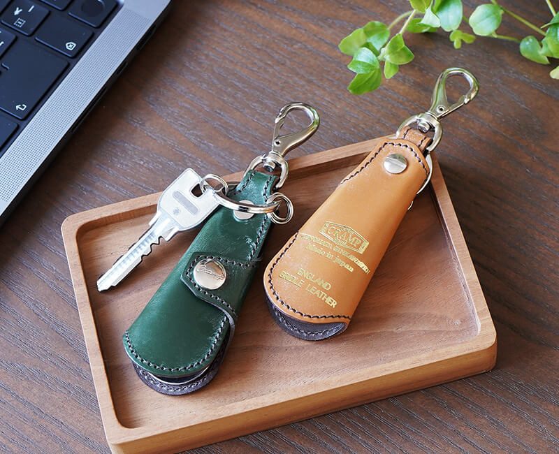 ブライドルレザー】池之端銀革店 cramp 靴べら キーホルダー 本革 日本