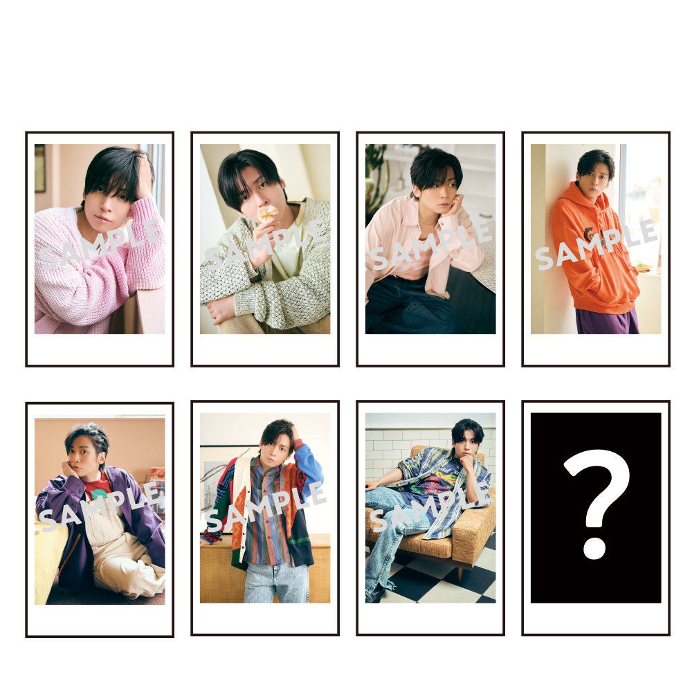 チェキ風カード（7種＋シークレット1種） ※あたりは直筆サイン入り