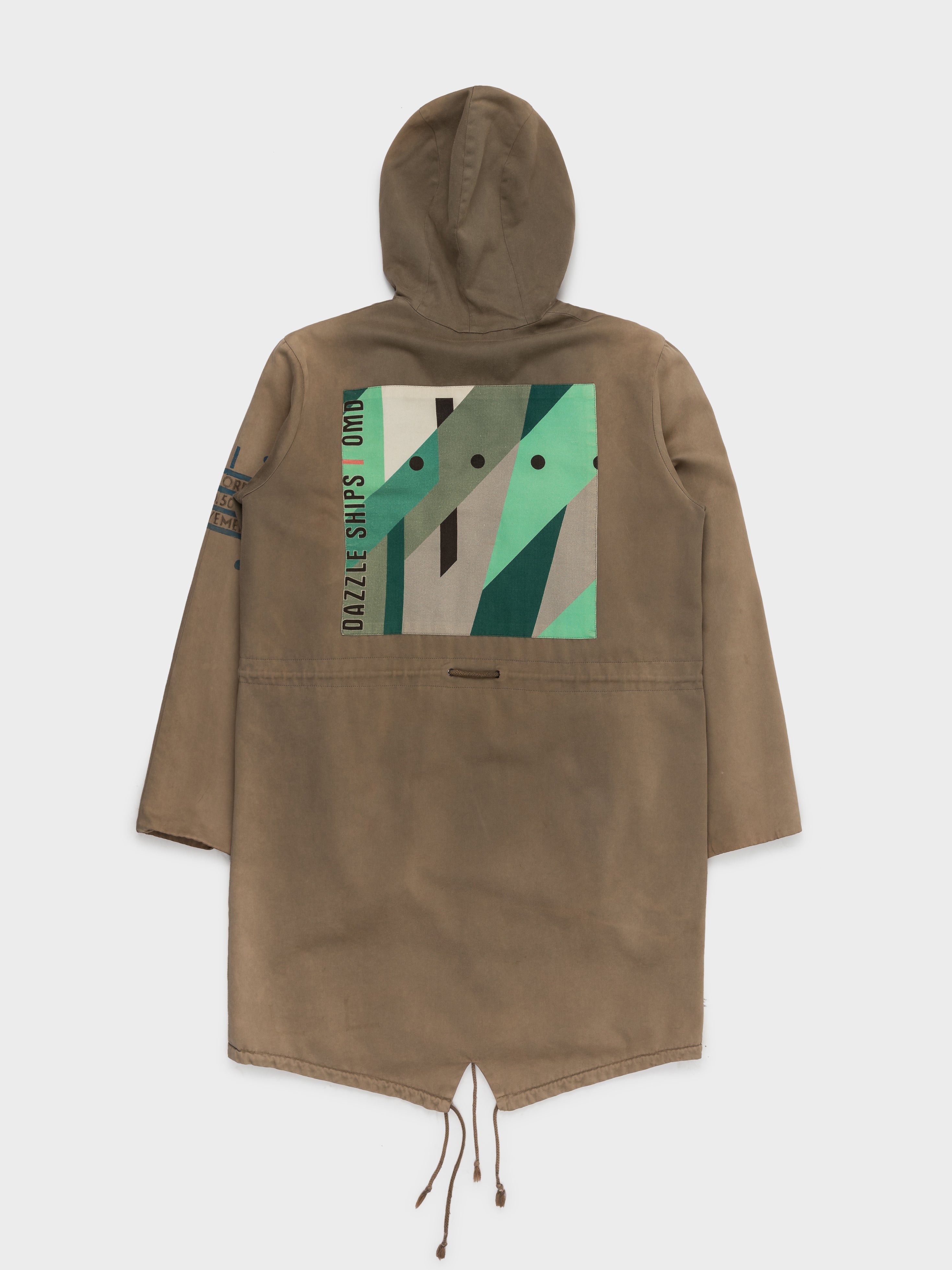 Buy Raf Simons 'Closer' Hand-Painted Dazzle Ships Parka Online at