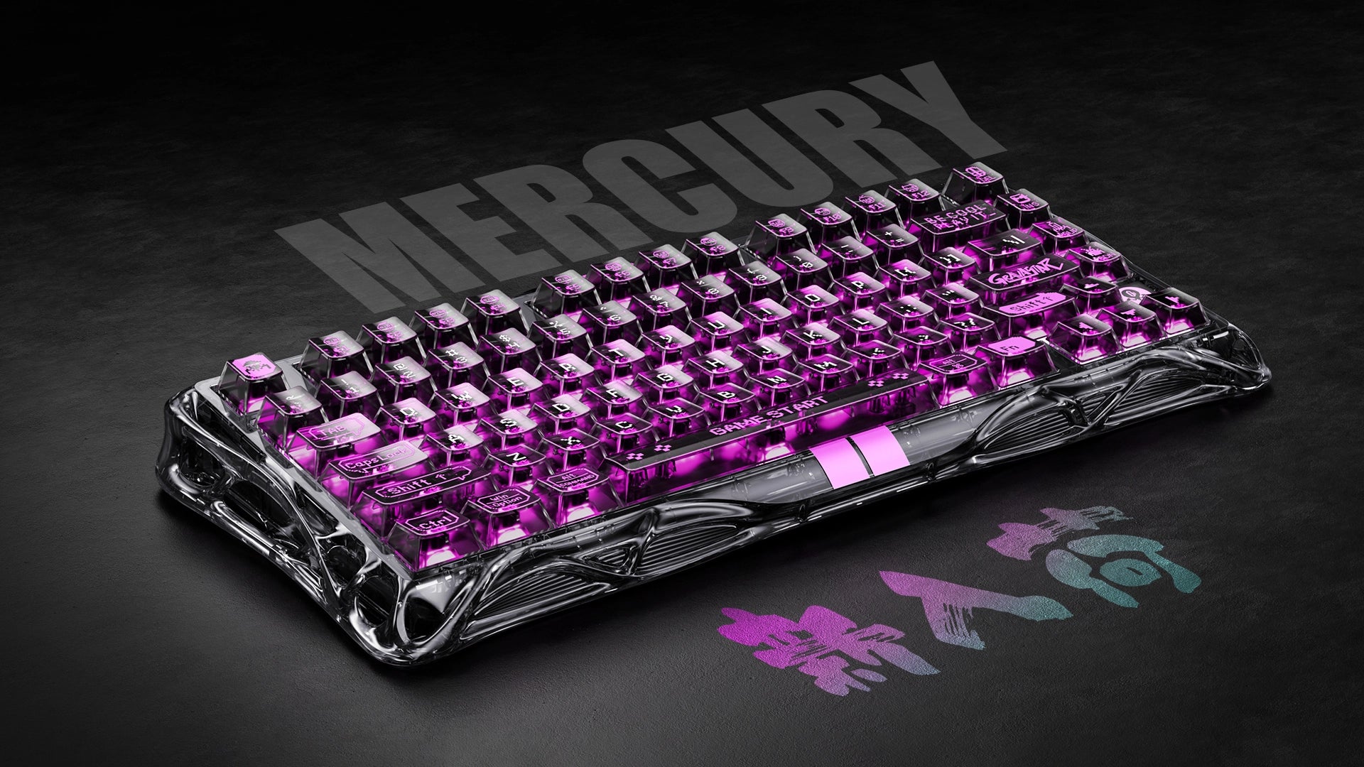 GravaStar Mercury V75 Lite透明ブラック｜ホールエフェクトゲーミング