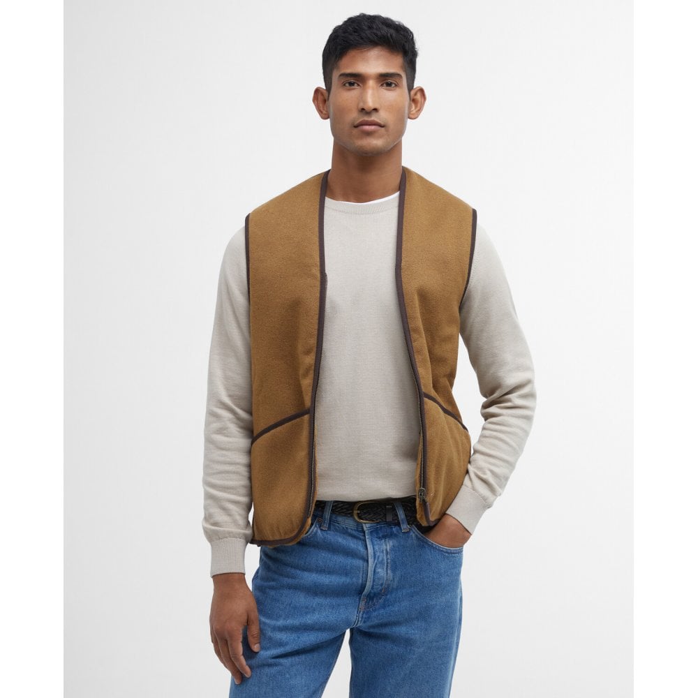 Barbour Warm Pile Waistcoat/Zip-In Liner in Brown - Menswear from