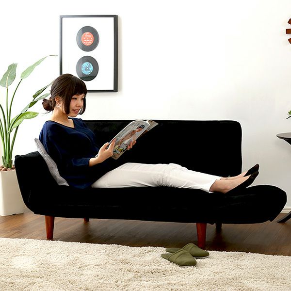 脚付きリクライニングローソファ 1人掛け【Cowser-カウザー-】 [SH-07