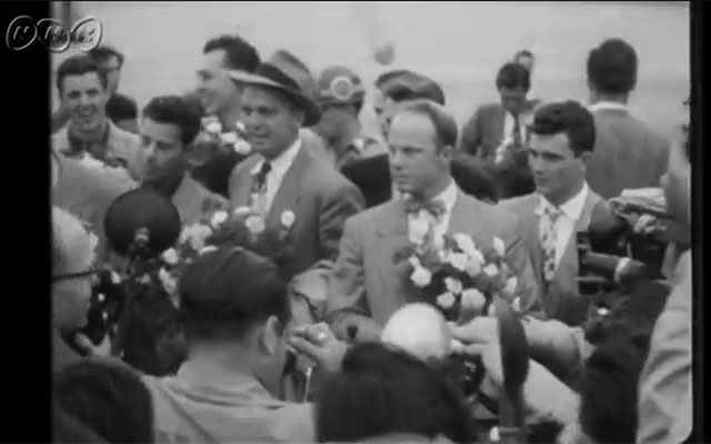 熱烈歓迎！ 戦後初めて来日した米プロ野球チーム、果たして勝負の行方