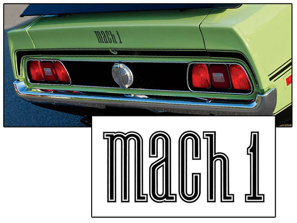1971-72 Mustang Mach 1 Trunk Lid Decal | Graphic Express
