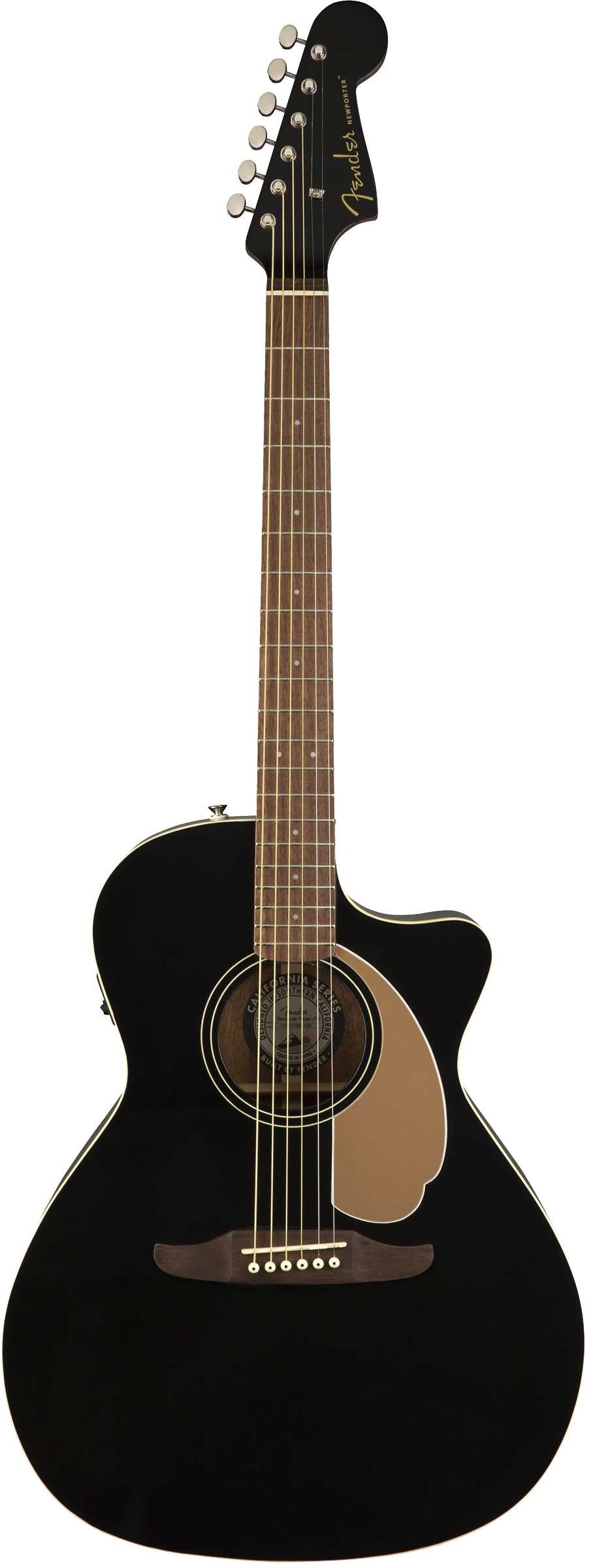 Fender Newporter Player Acoustic / Electric Guitar - Jetty Black