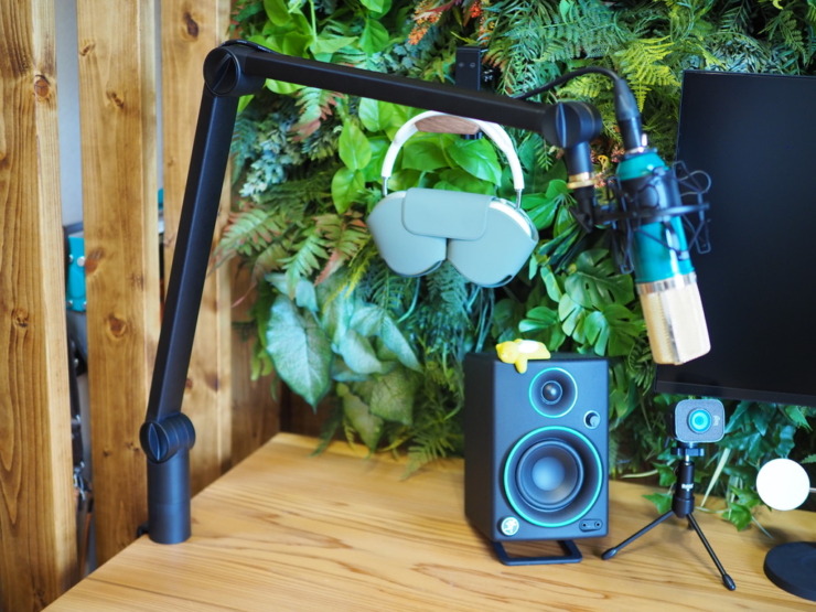 Blue Microphones マイクアーム レビュー】スプリング・ケーブルの見え