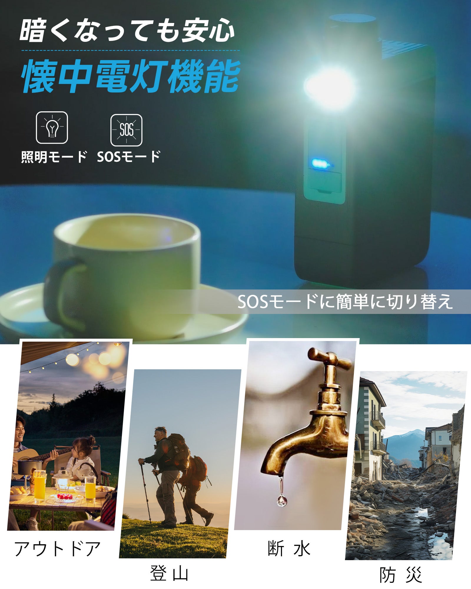 Greeshow 携帯浄水器 GS-2809 電動 ソーラー充電 手動ポンプ 0.01μm