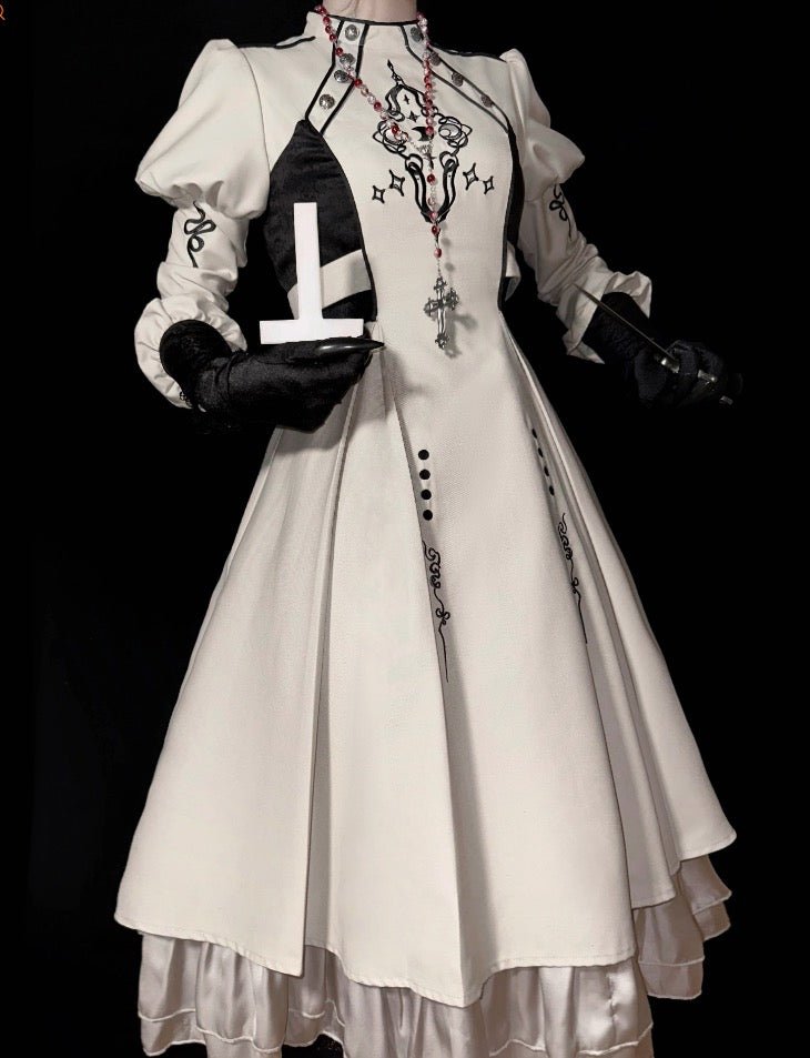 ゴシック修道女 ミドル丈ゴスロリOPドレス – 個性的なファッション通販