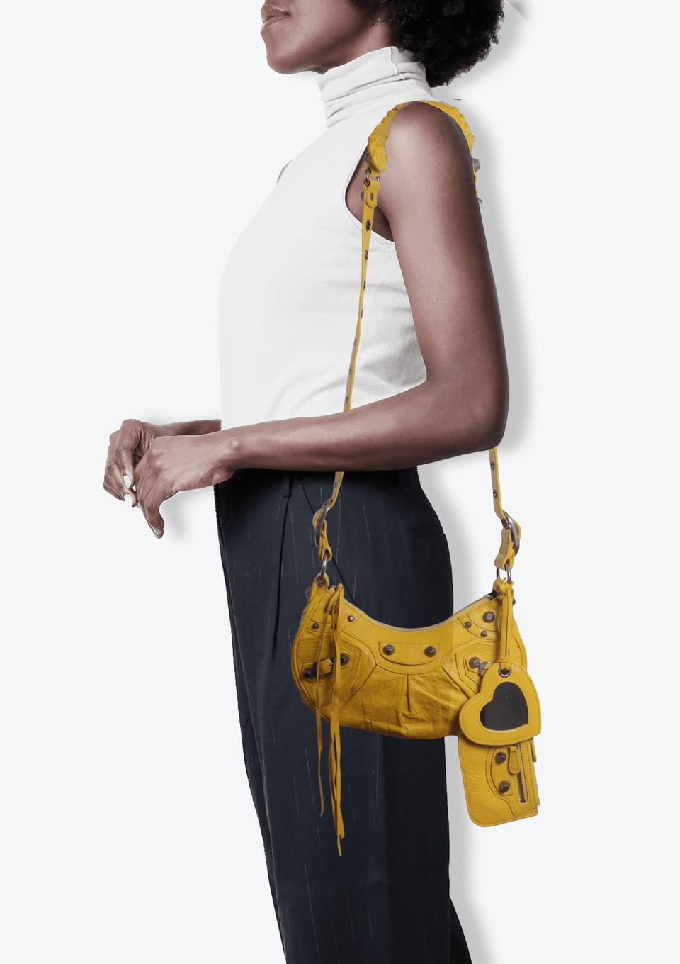 BOLSA BALENCIAGA LE CAGOLE XS AMARELO ORIGINAL – Gringa