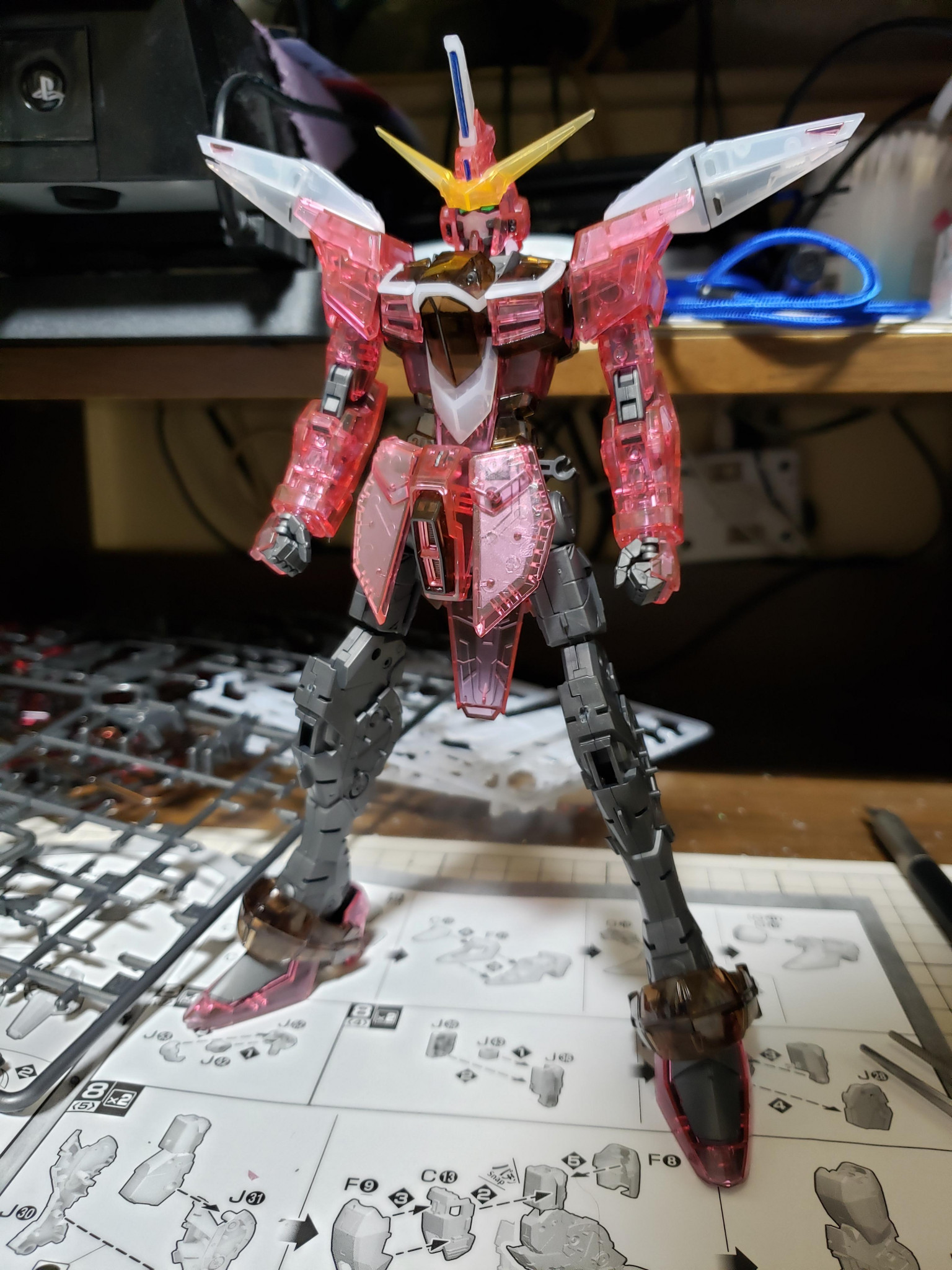 MGジャスティス限定クリアカラー｜はんしんさんのガンプラ作品｜GUNSTA