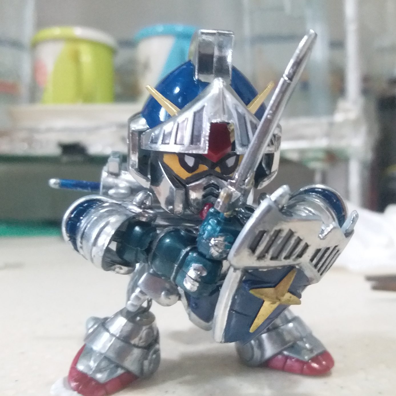 BB戦士 ナイトガンダム（メッキ）｜LUNLUN（邪道可動）さんのガンプラ