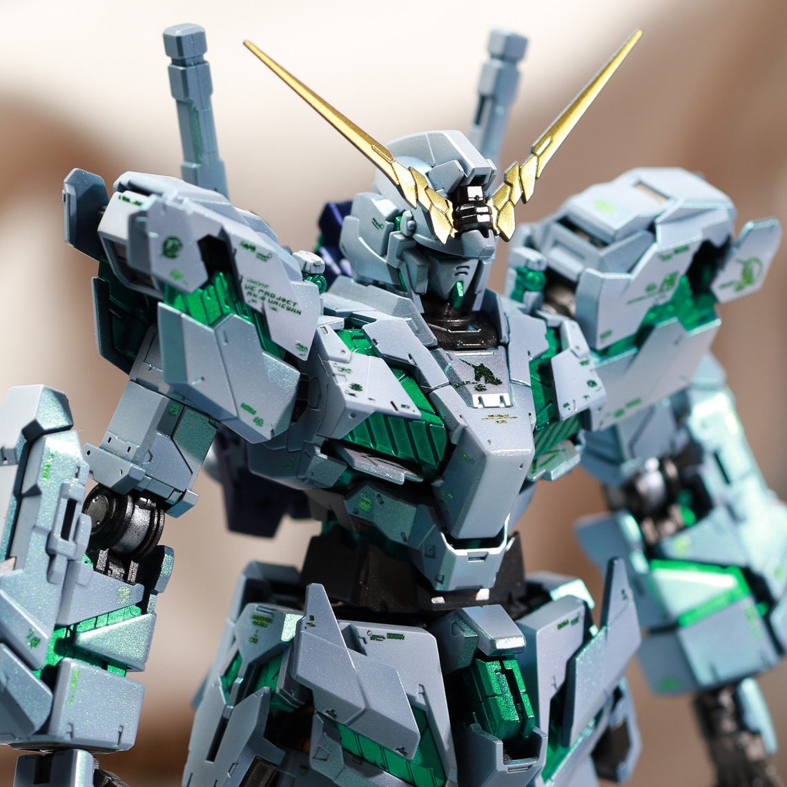 RG 1/144 ユニコーンガンダム (緑), Unicorn Gundam | 全塗装完成品